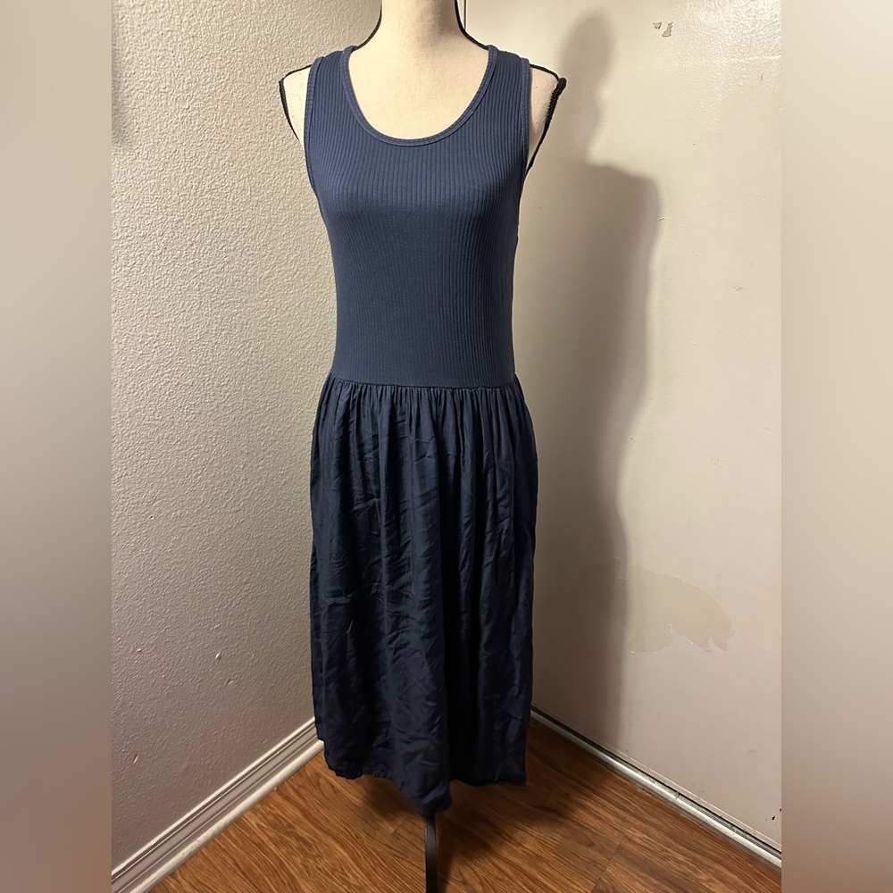 Sundry Navy Midi Dress